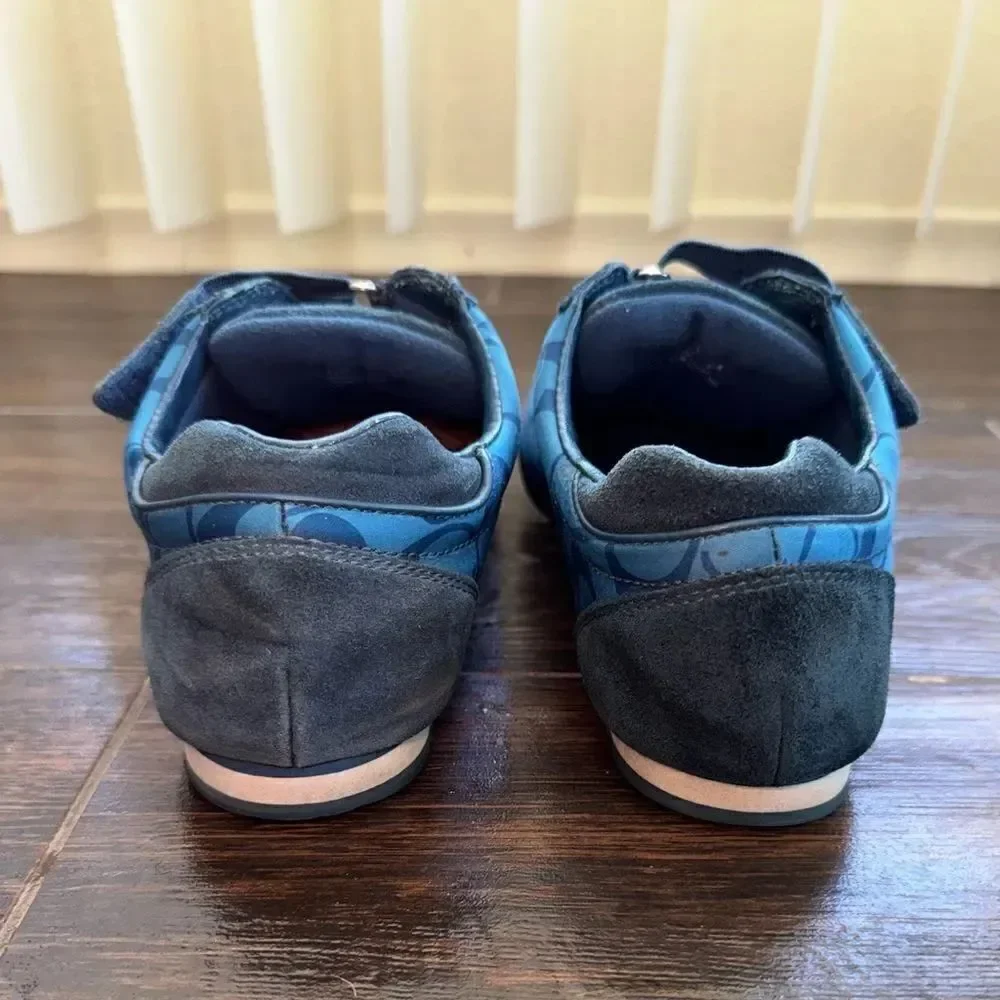 Coach Kyrie Blue Monogram Sneakers | Women’s Size 8.5